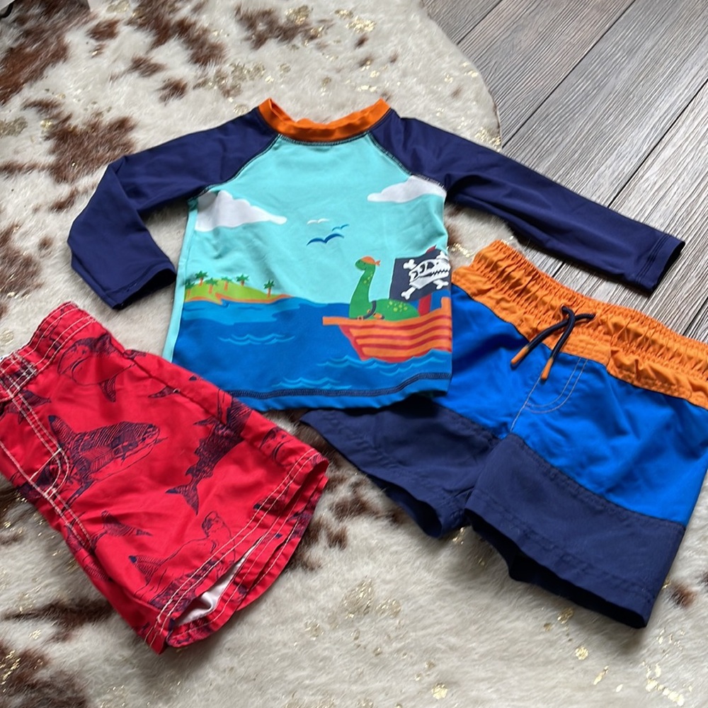 2t toddler swim shorts. Both included. Like new.